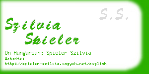 szilvia spieler business card